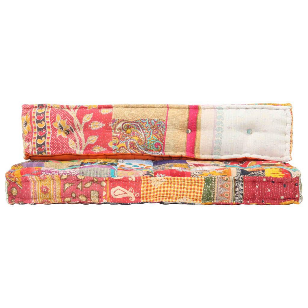 VIDAXL Coussin de canape palette Multicolore Tissu Patchwork