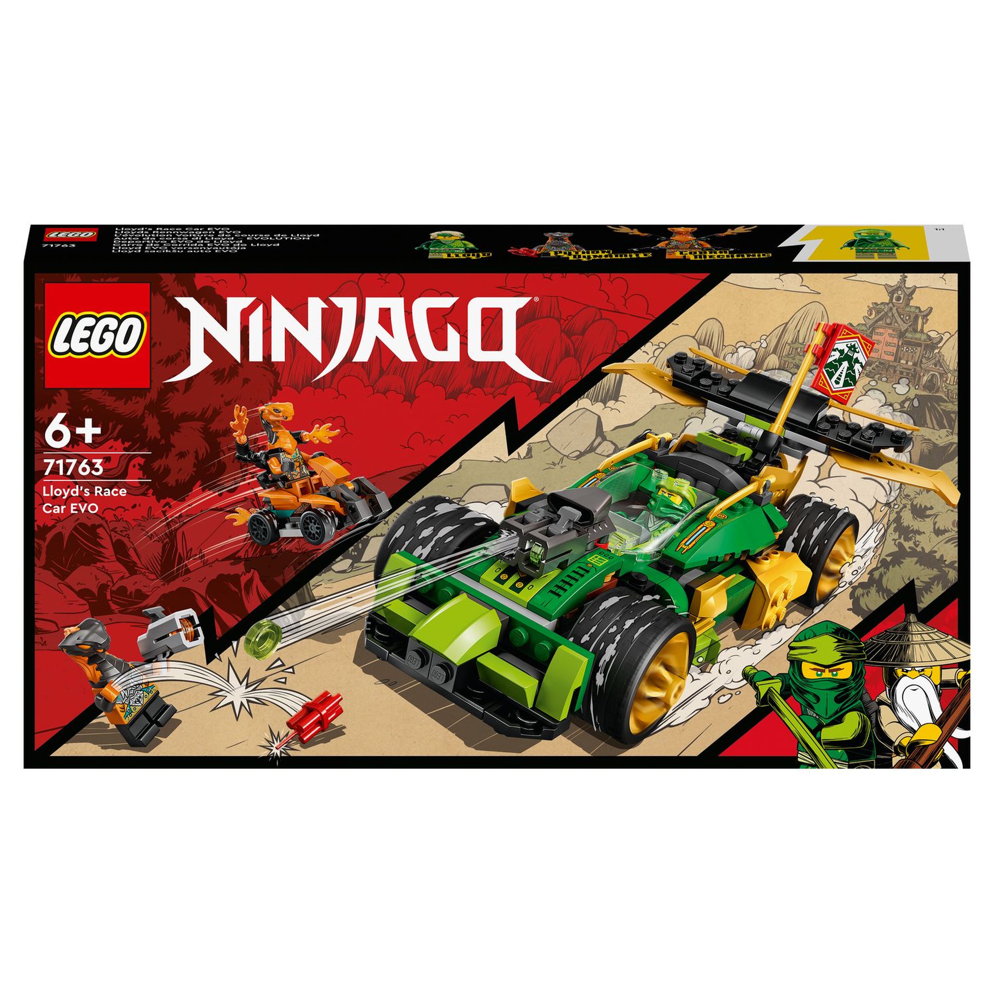Voir la diapositive 1 : LEGO NINJAGO 71763 L&rsquo;Évolution Voiture De Course de Lloyd, Jouet pour Enfants dès 6 Ans