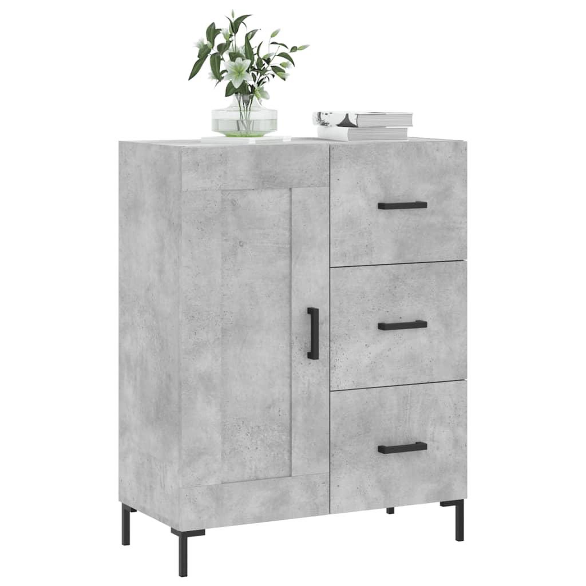 Voir la diapositive 3 : VIDAXL Buffet gris beton 69,5x34x90 cm bois d'ingenierie