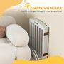 Voir la diapositive 5 : PAWHUT Barrière de sécurité chien pliable adaptable motif os - piètement support antidérapant - 207 x 30 x 61 cm - MDF blanc