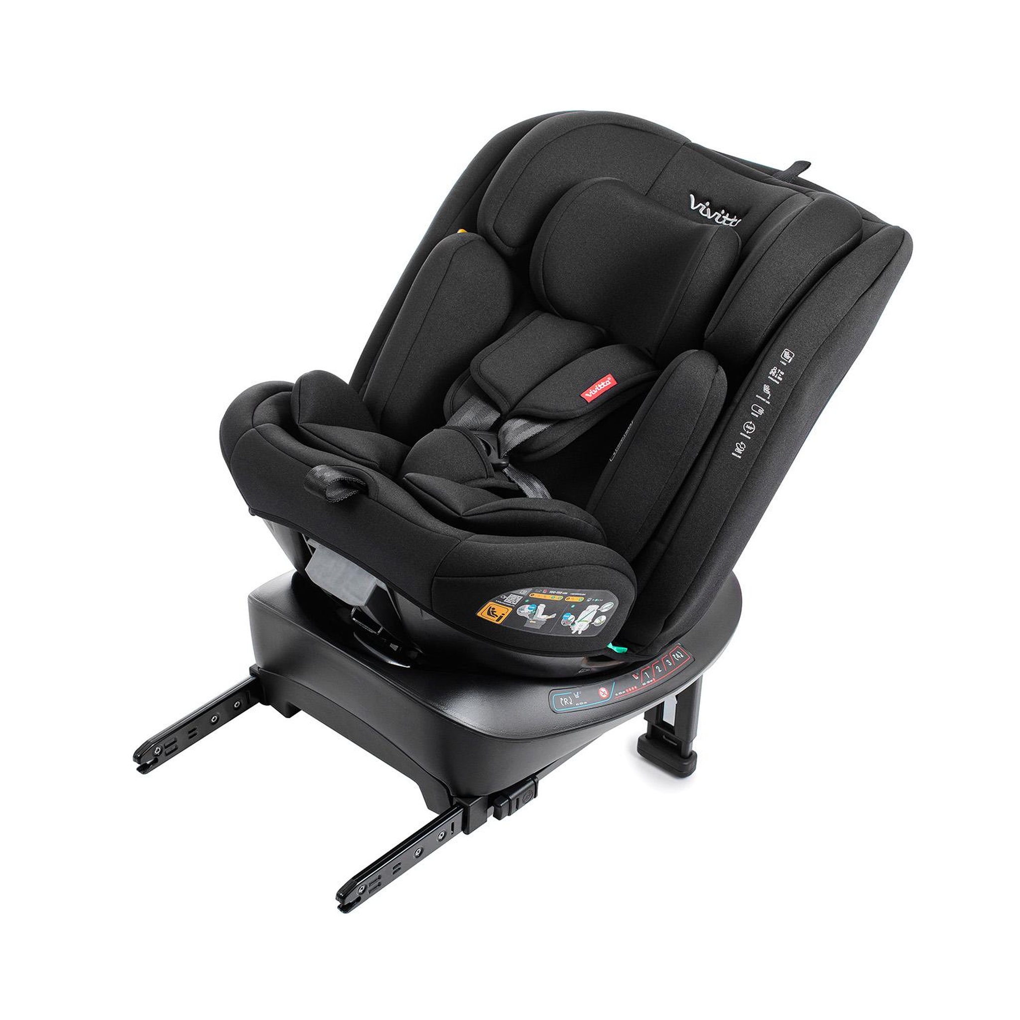 Voir la diapositive 3 : VIVITTA Siège auto jade ifix support leg 40-150 cm