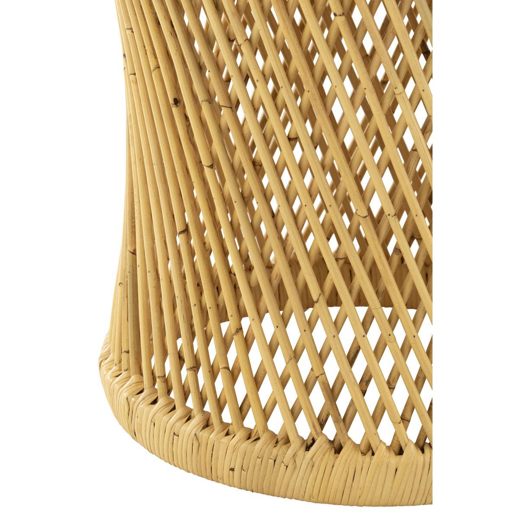 Voir la diapositive 3 : J-LINE Table d'Appoint en Rotin  Cylindre  50cm Naturel