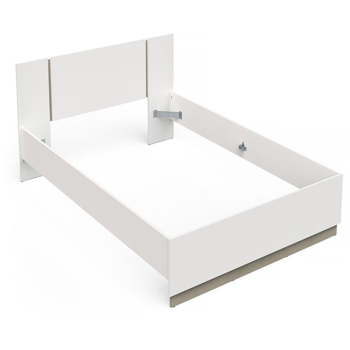 Habitat et Jardin Lit Double en bois  Watson  - 140 x 200 cm - Blanc