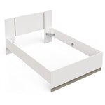 Habitat et Jardin Lit Double en bois  Watson  - 140 x 200 cm - Blanc