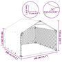 Voir la diapositive 6 : VIDAXL Chenil d'exterieur pour chiens housse 2x2x1,5 m acier galvanise