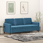 Voir la diapositive 1 : VIDAXL Canape a 3 places Bleu 180 cm Velours