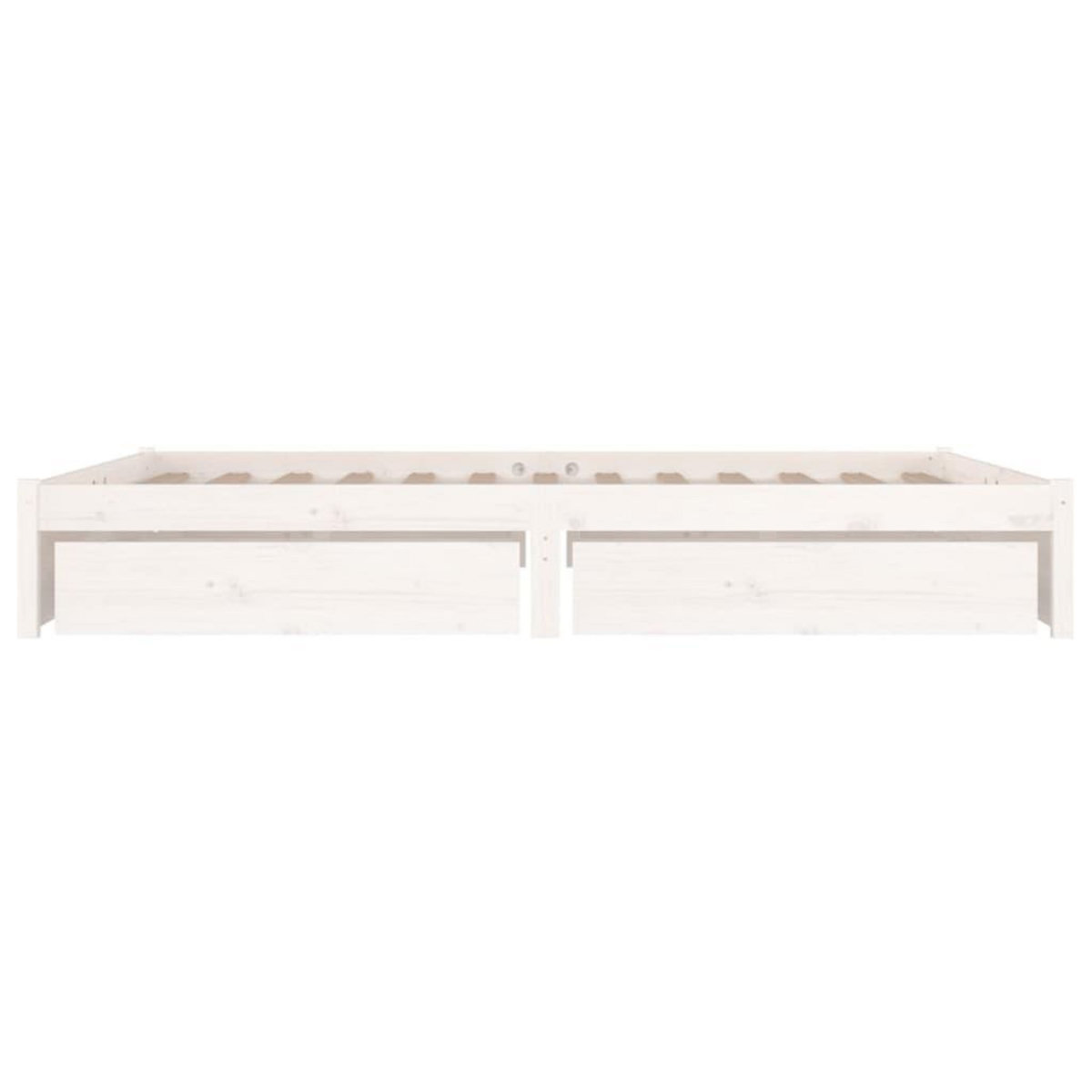 VIDAXL Cadre de lit sans matelas avec tiroirs blanc