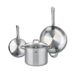 ELO Ensemble de 2 Poêles de cuisson 24 et 32 cm et 1 faitout 26 cm Elo Profi Citrin