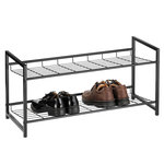 IDIMEX Étagère à chaussure ORDO, en métal. Coloris disponibles : Noir