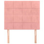Voir la diapositive 3 : VIDAXL Tetes de lit 2 pcs Rose 80x5x78/88 cm Velours