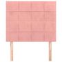 Voir la diapositive 3 : VIDAXL Tetes de lit 2 pcs Rose 80x5x78/88 cm Velours