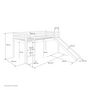 Voir la diapositive 3 : HomeStyle4U Lit rose mi-haut avec matelas 90x200 cm tunnel