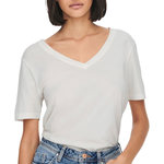 JACQUELINE DE YONG T-shirt Blanc Femme JDY Farock. Coloris disponibles : Blanc