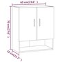 Voir la diapositive 6 : VIDAXL Armoire murale Chene fume 60x31x70 cm Bois d'ingenierie