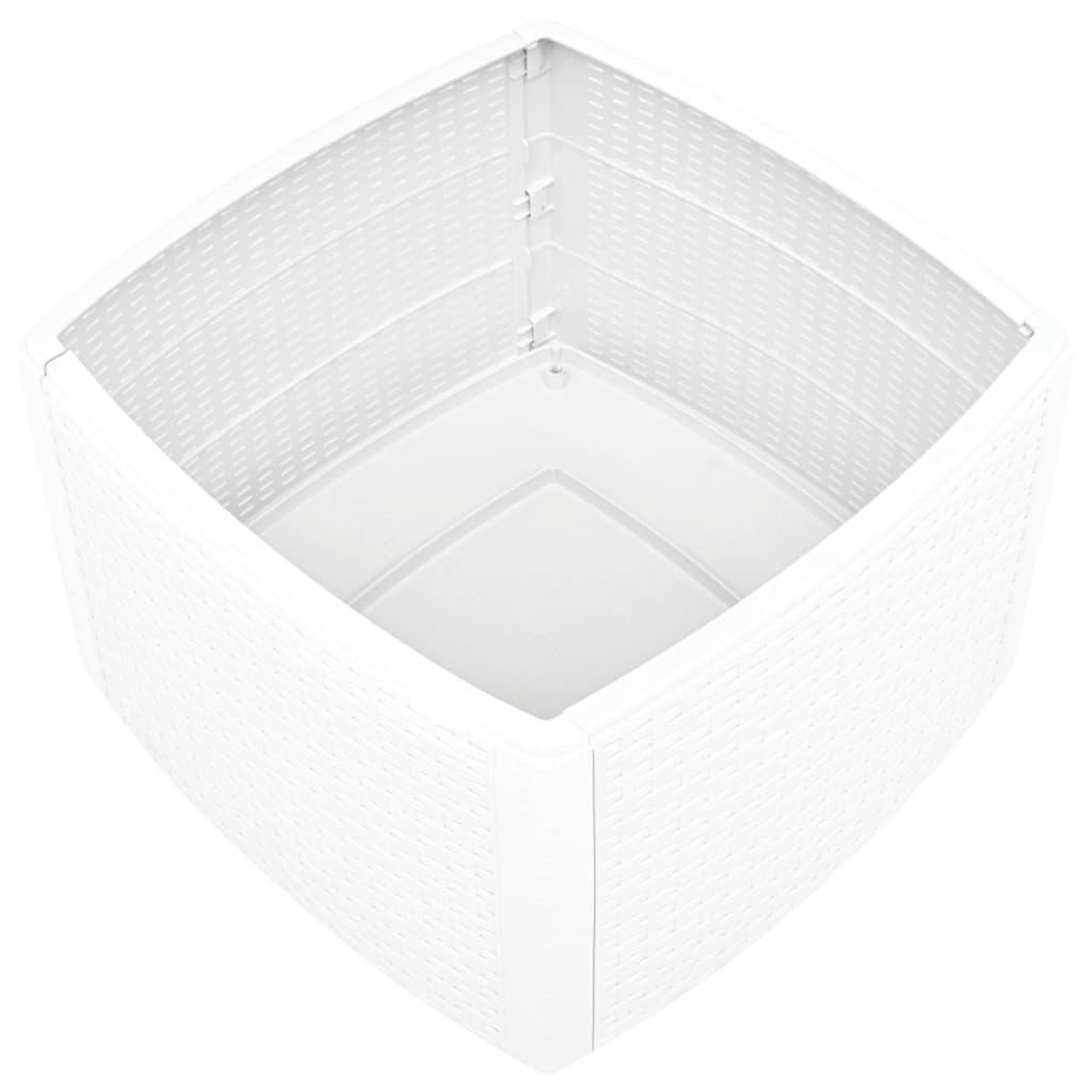 Voir la diapositive 4 : VIDAXL Table d'appoint Blanc 54x54x36,5 cm Plastique