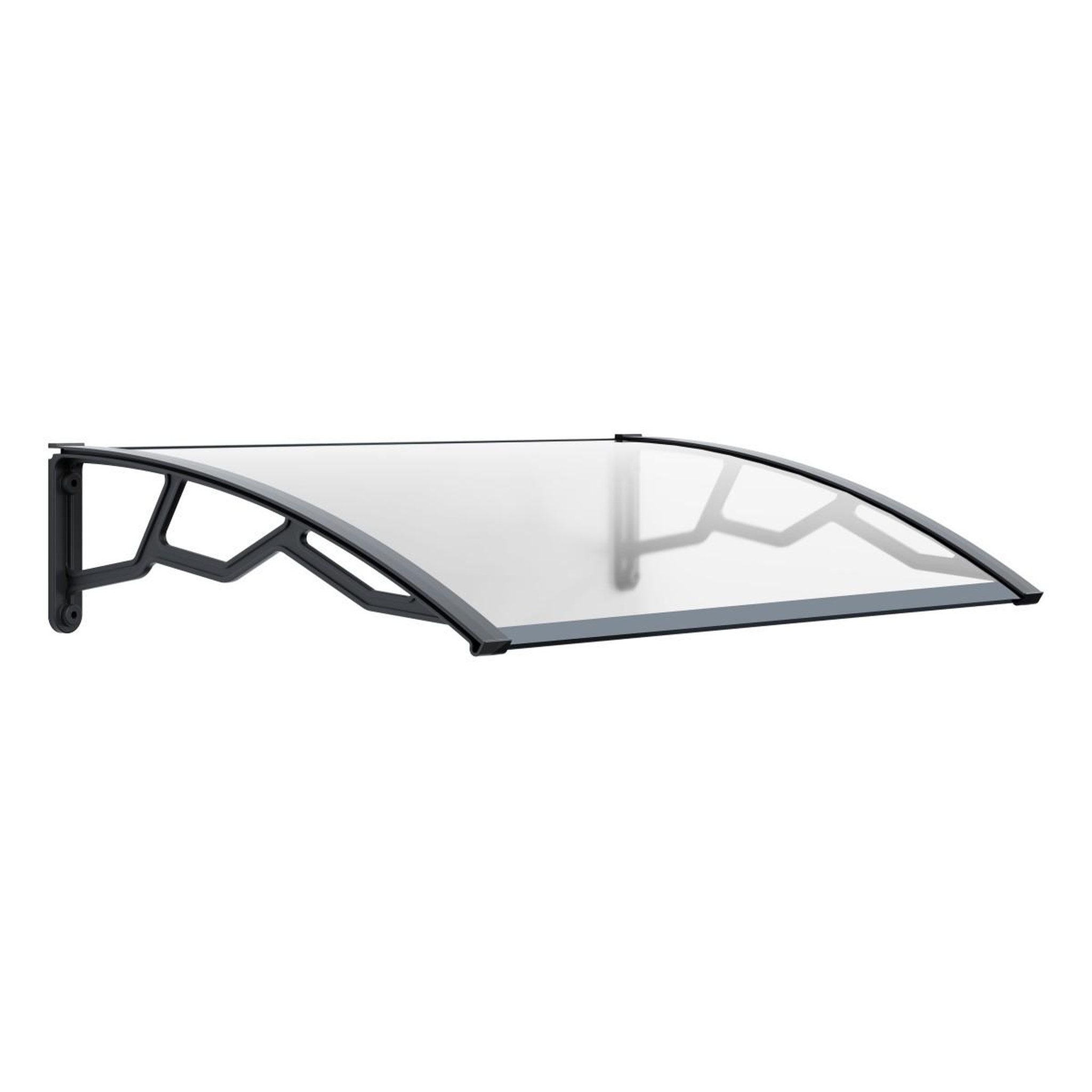 ART PLAST Auvent de porte d'entrée et fenêtre 80 x 100 cm - polycarbonate anti uv marquise extérieure bras polypropylène art plast