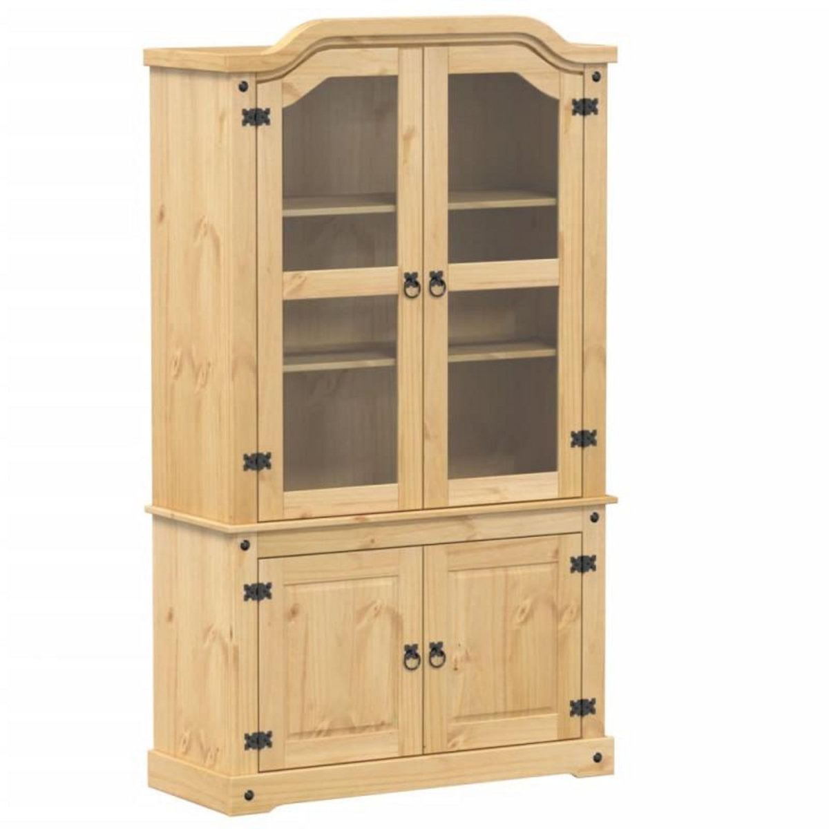 VIDAXL Vitrine en verre Corona 103,5x42x180 cm bois de pin massif