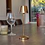 Voir la diapositive 6 : Lumisky Lampe de table sans fil EMILY Doré Aluminium H20cm