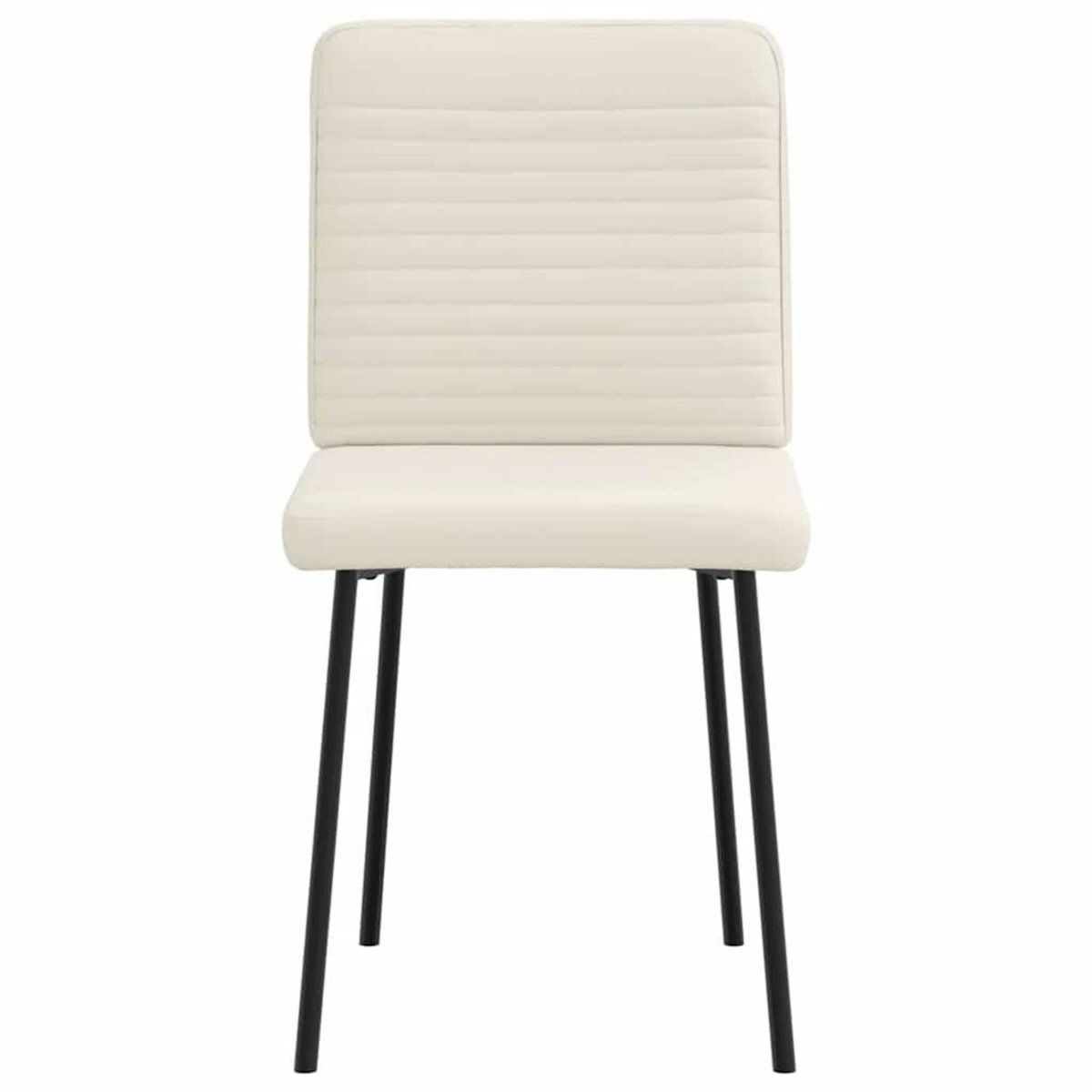 VIDAXL Chaises a manger lot de 4 Creme Velours