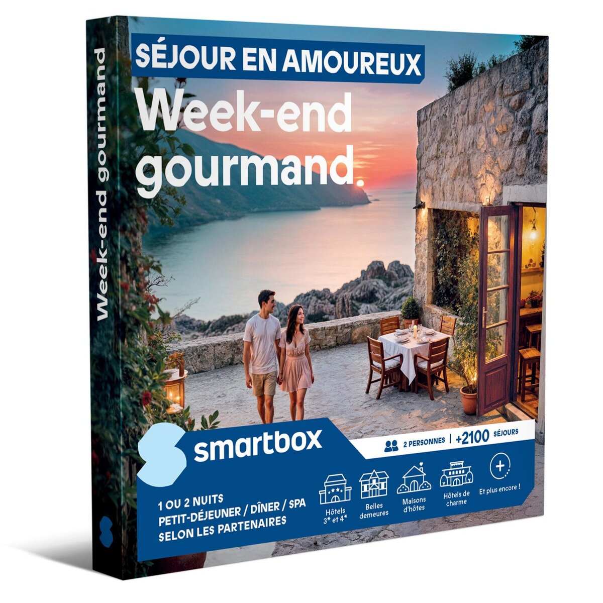 Smartbox Séjour en amoureux Week-end gourmand - Coffret Cadeau Séjour