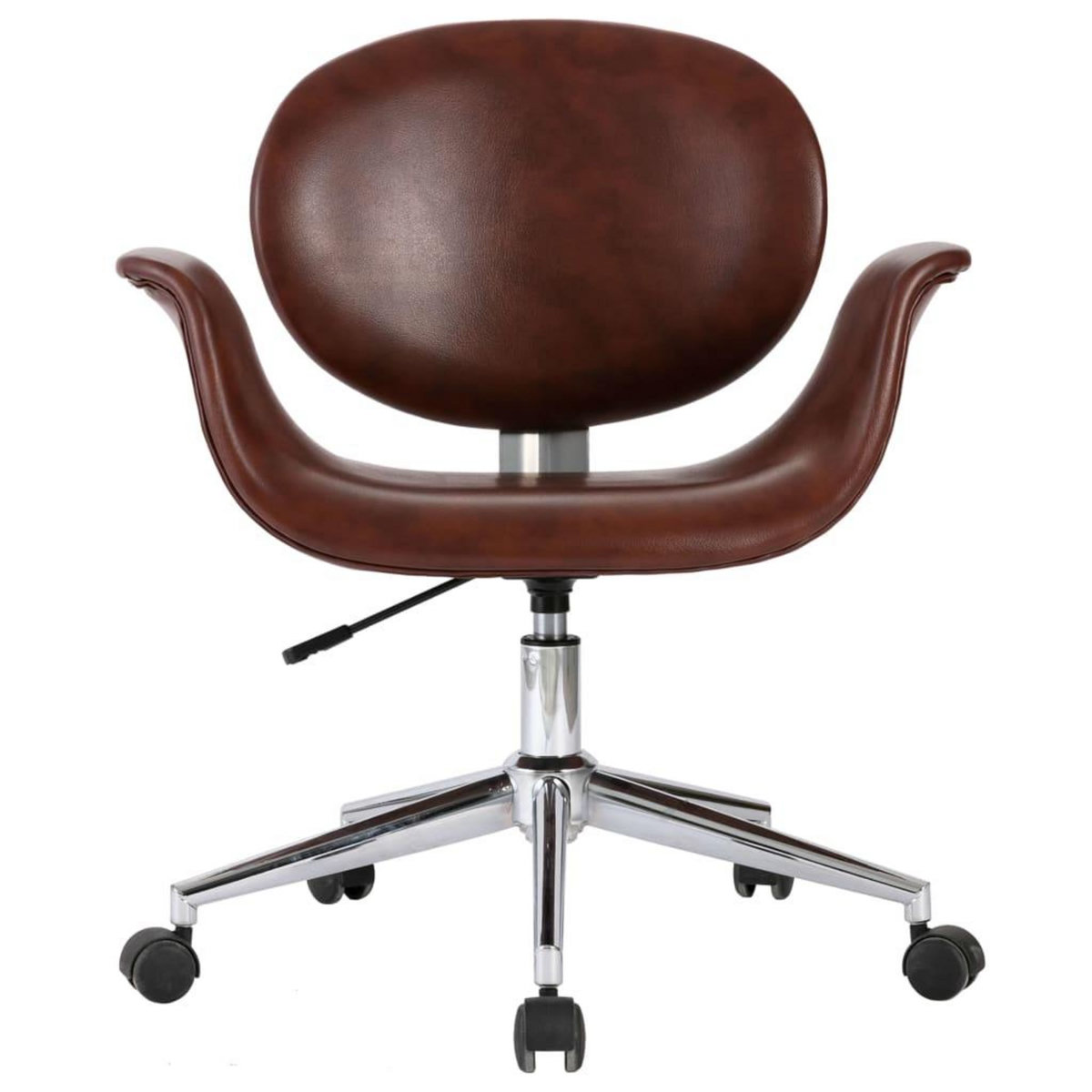 VIDAXL Chaise pivotante de bureau Marron Similicuir