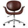 Voir la diapositive 3 : VIDAXL Chaise pivotante de bureau Marron Similicuir
