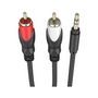 Voir la diapositive 2 : ESSENTIEL B Câble Jack/RCA Jack/2 RCA - 2m - ecp