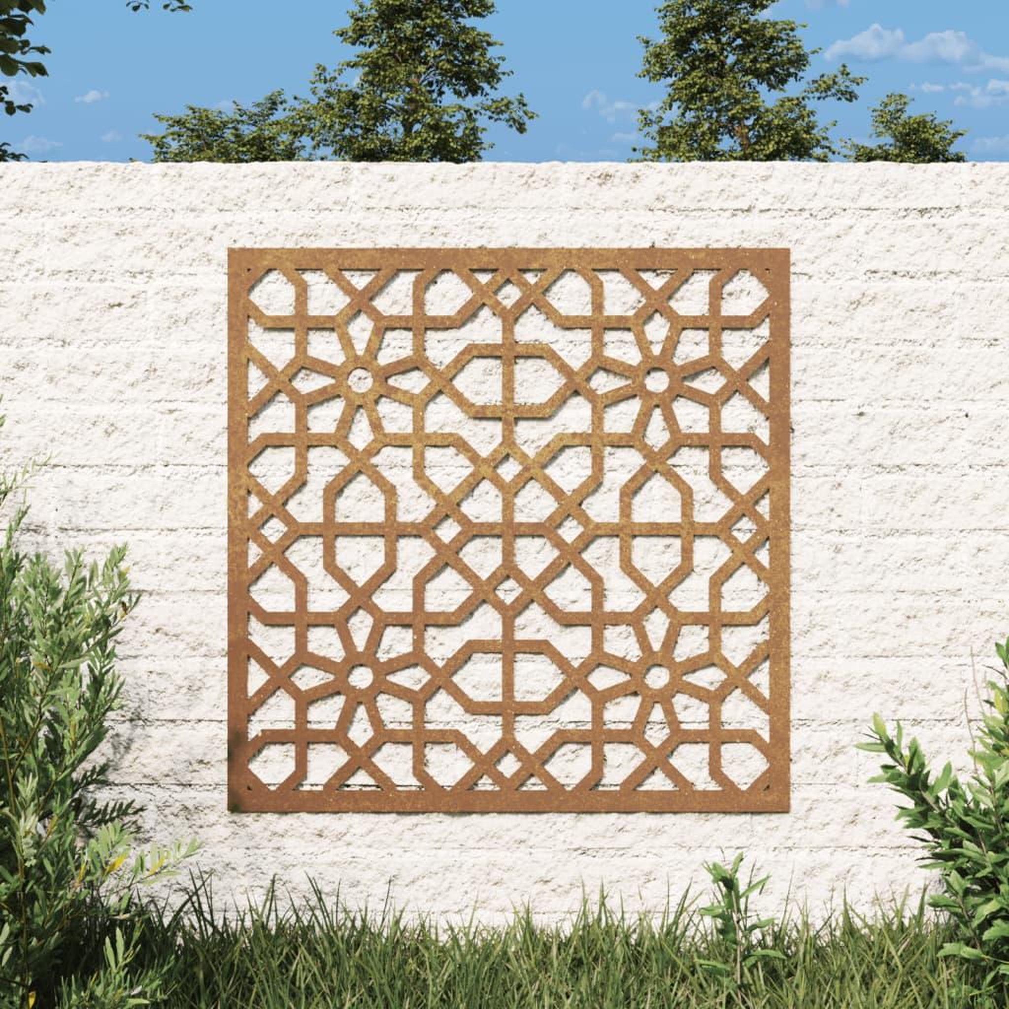 VIDAXL Decoration murale jardin 55x55 cm acier corten design mauresque