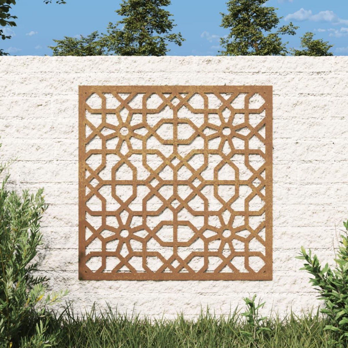 VIDAXL Decoration murale jardin 55x55 cm acier corten design mauresque