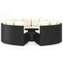 Voir la diapositive 2 : VIDAXL Salon de jardin 9 pcs avec coussins Resine tressee Noir