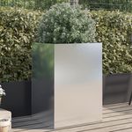 VIDAXL Jardiniere argente 52x48x75 cm acier inoxydable