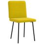 Voir la diapositive 3 : VIDAXL Chaises a manger lot de 4 jaune velours