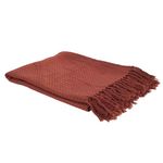 TOILINUX Plaid gaufré. Coloris disponibles : Marron