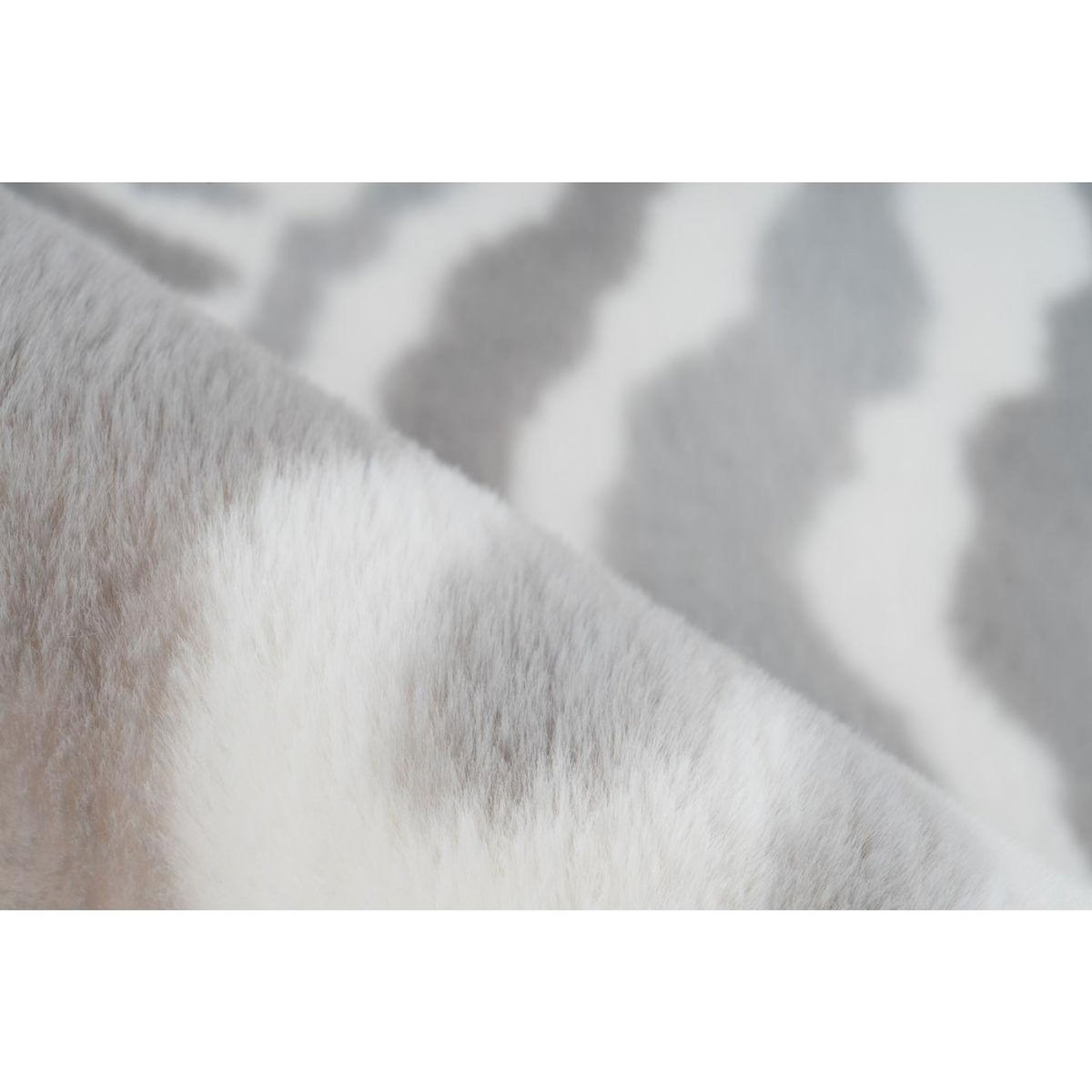 Paris Prix Tapis Imprimé Animal  Rabbit  Gris & Blanc