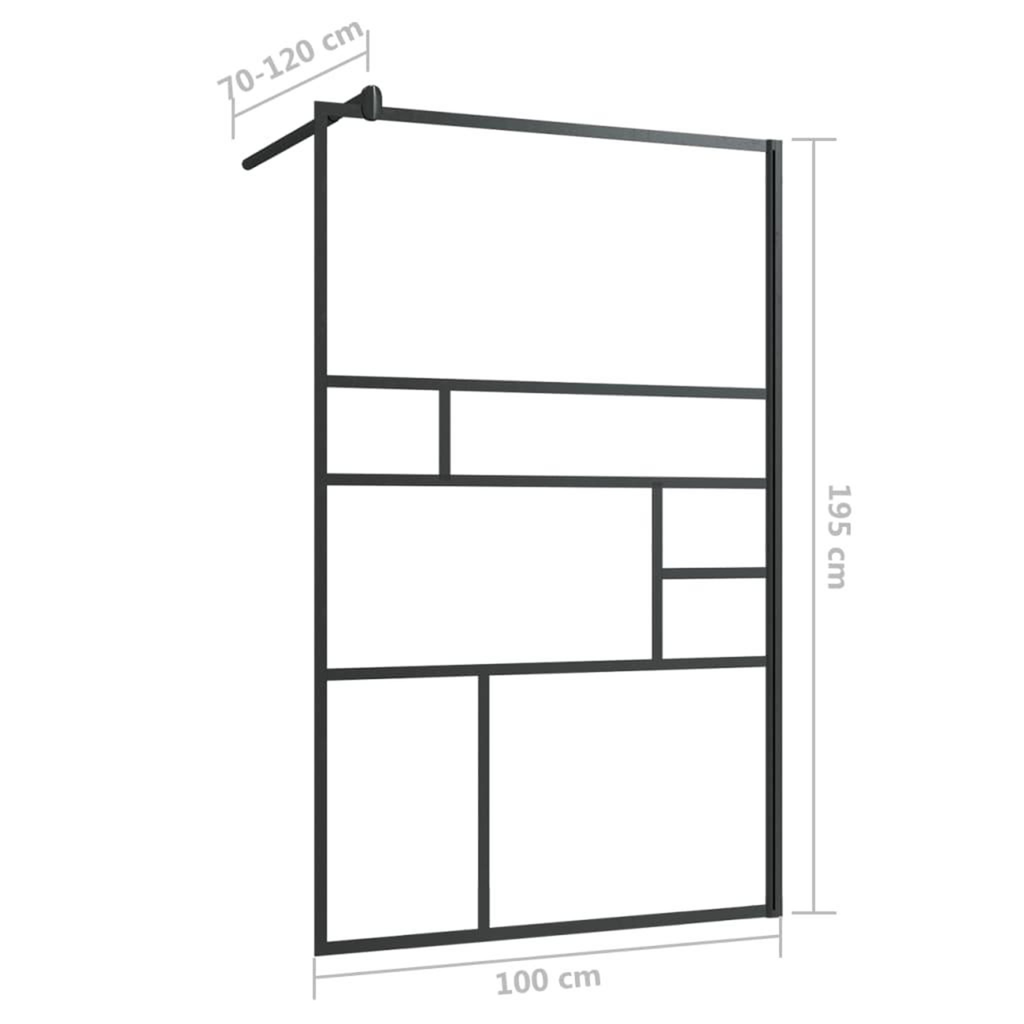Voir la diapositive 6 : VIDAXL Paroi de douche a verre ESG transparent 100x195 cm Noir