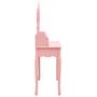 Voir la diapositive 4 : VIDAXL Ensemble de coiffeuse avec tabouret Rose 75x69x140 cm Paulownia