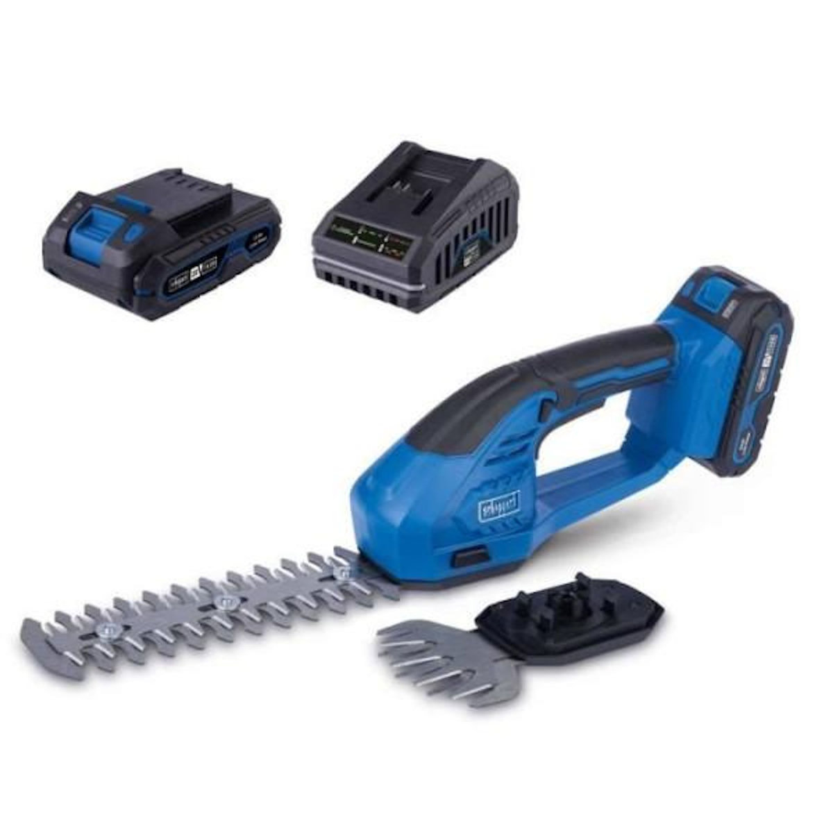 SCHEPPACH Coupe-bordure/taille-haies sans fil SCHEPPACH C-HTGS200-X - Set S - 2 en 1 - Batterie 20V IXES 2Ah + chargeur