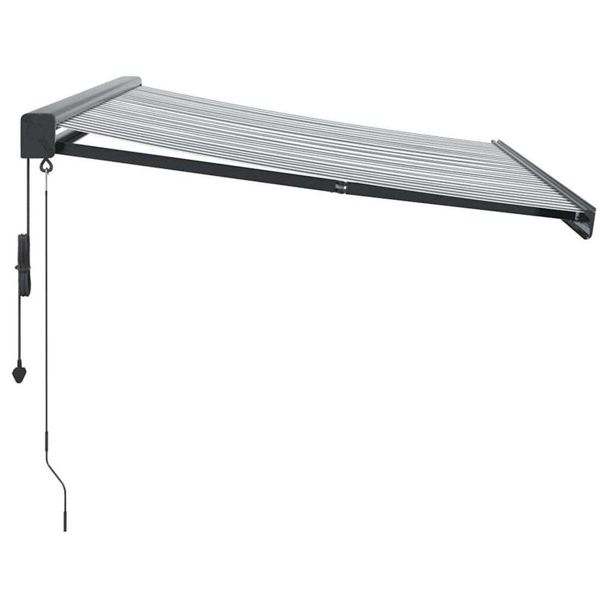 VIDAXL Auvent retractable anthracite et blanc 3,5x2,5m tissu/aluminium