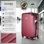 Voir la diapositive 2 : tectake Set de valises rigides 4 pièces, 3 Trolleys, 1 Vanity case, Balance et étiquette bagages inclus rouge bordeaux