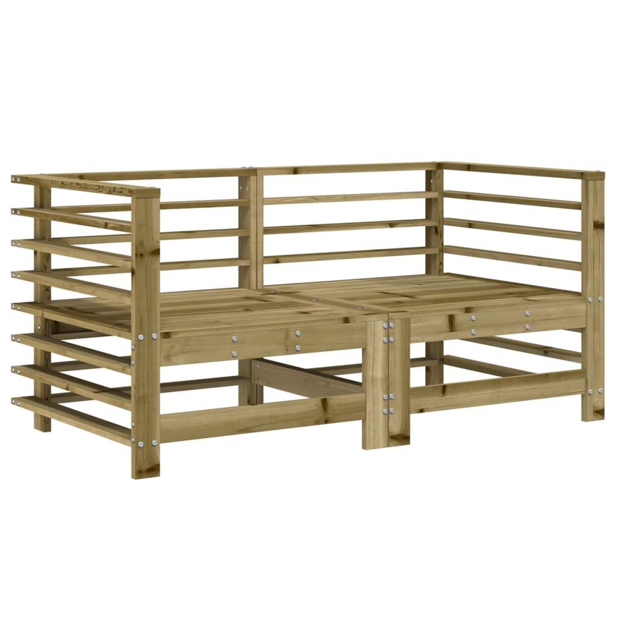 Voir la diapositive 2 : VIDAXL Canapes d'angle de jardin 2 pcs bois de pin impregne