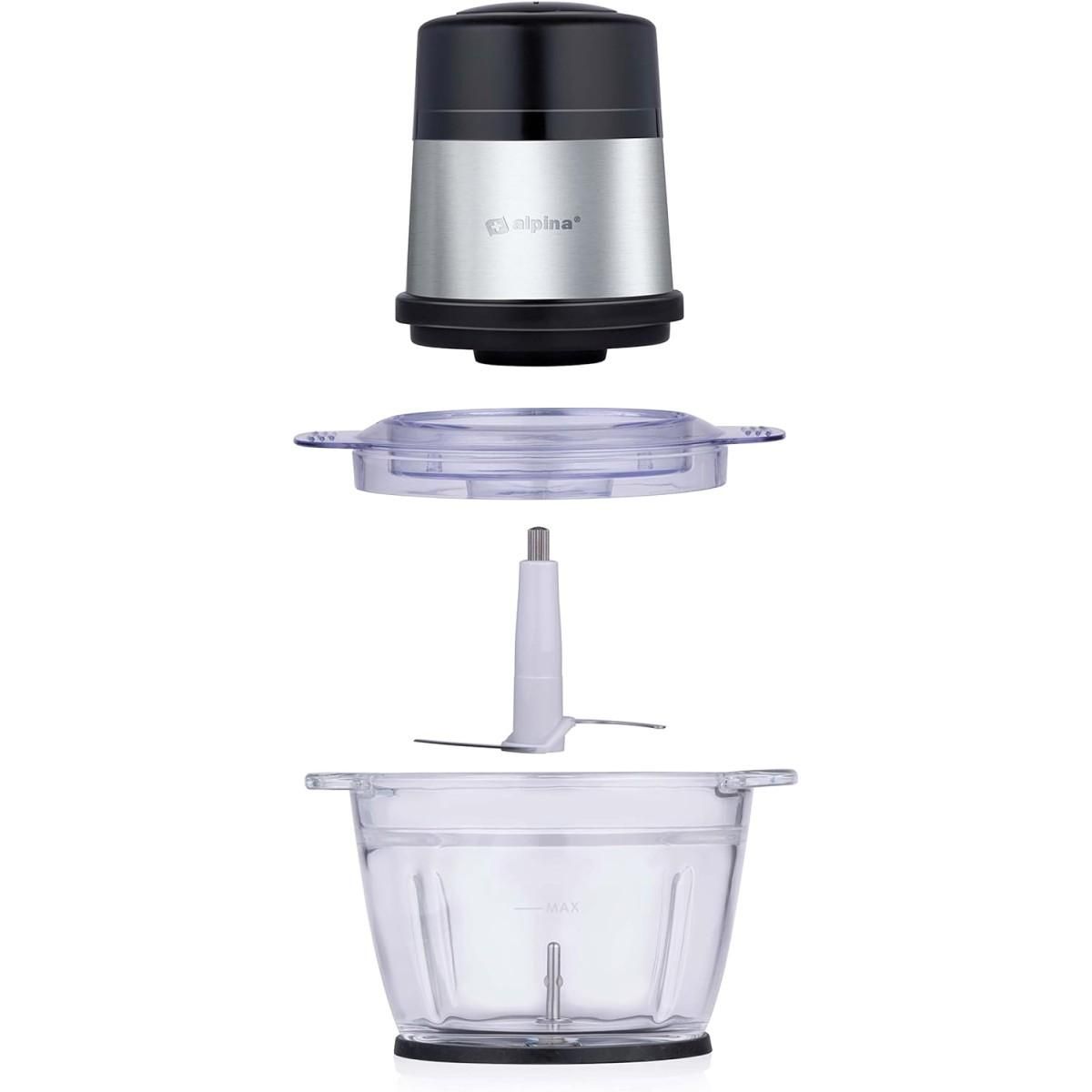 Alpina Hachoir électrique 300W Mini mixeur 2 vitesses Bol 500 ml ALPINA