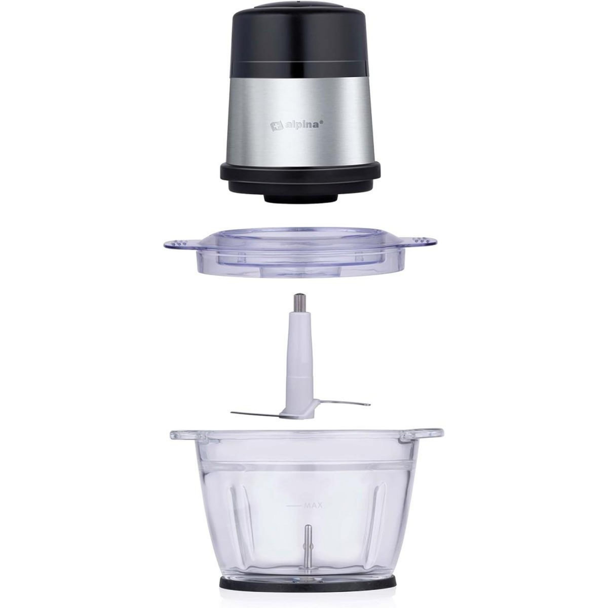 Alpina Hachoir électrique 300W Mini mixeur 2 vitesses Bol 500 ml ALPINA