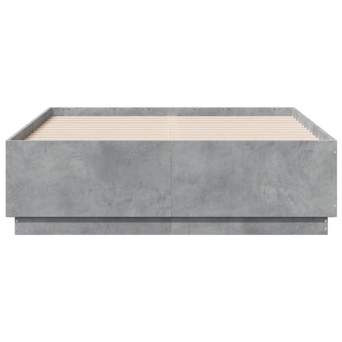 VIDAXL Cadre de lit sans matelas gris beton 120x190 cm