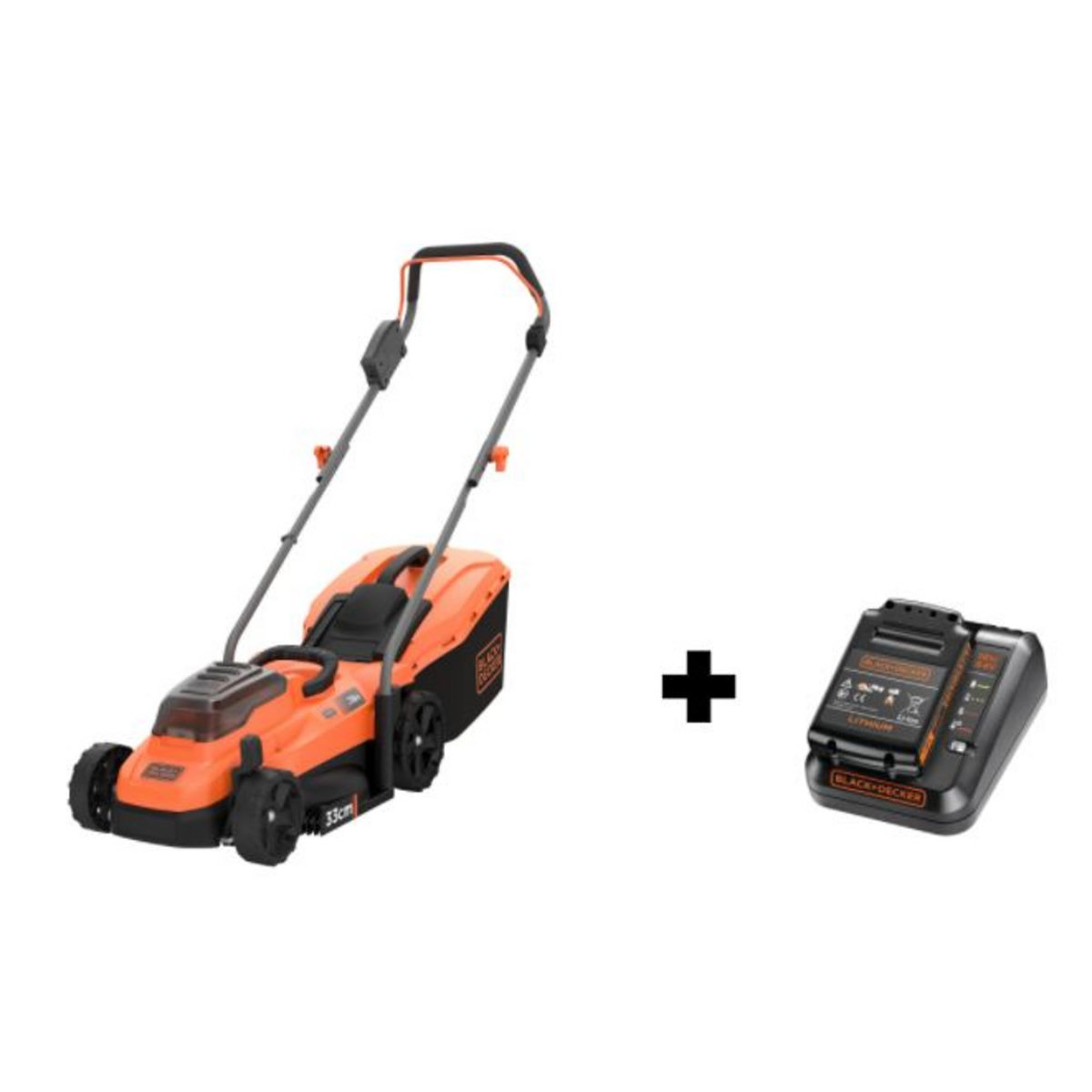 Black & Decker PACK PROMO Tondeuse 33cm 18V avec Batterie Slide Pack — free download