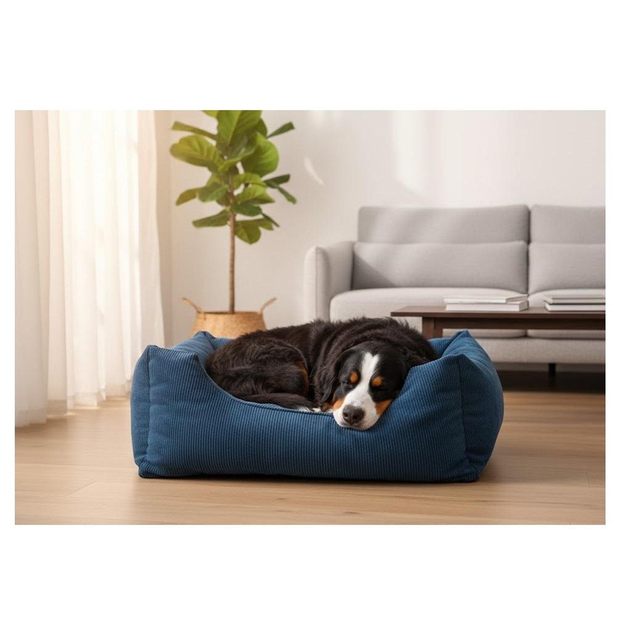 Voir la diapositive 2 : Eden Coussin panier côtelé rectangle