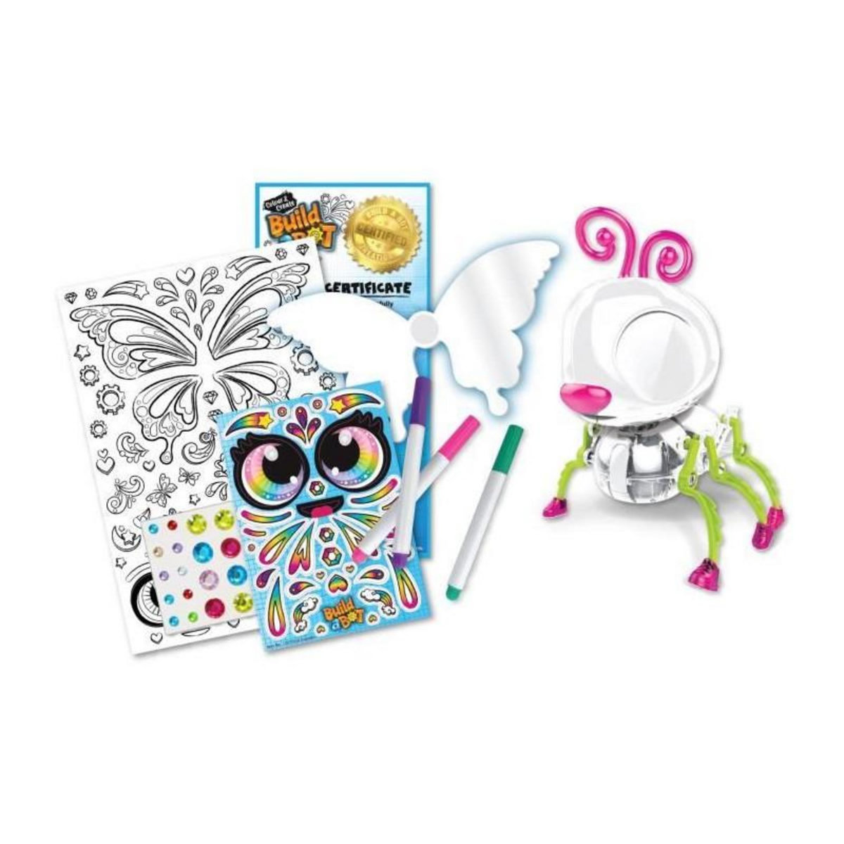 Crayola Papillon Robot intéractif a construire et personnaliser - Color & Create - CRAYOLA - Des 4 ans