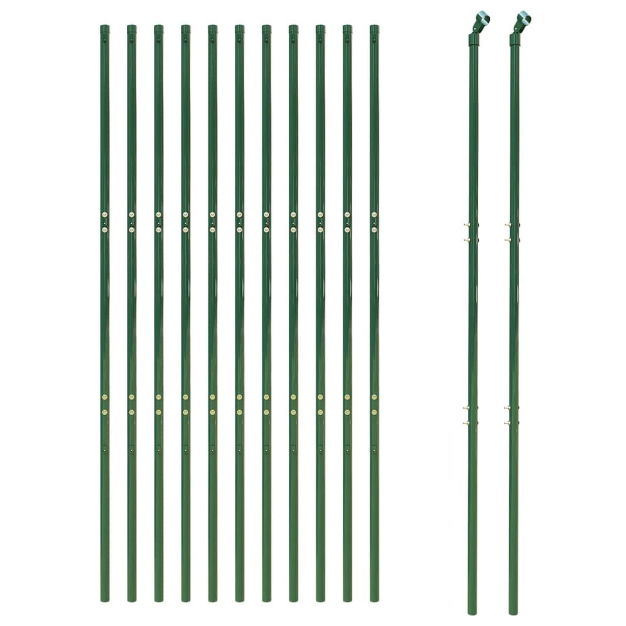 Voir la diapositive 3 : VIDAXL Cloture en treillis metallique vert 1,8x25 m acier galvanise