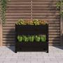 Voir la diapositive 3 : VIDAXL Jardiniere Noir 77x25x66 cm Bois massif de pin