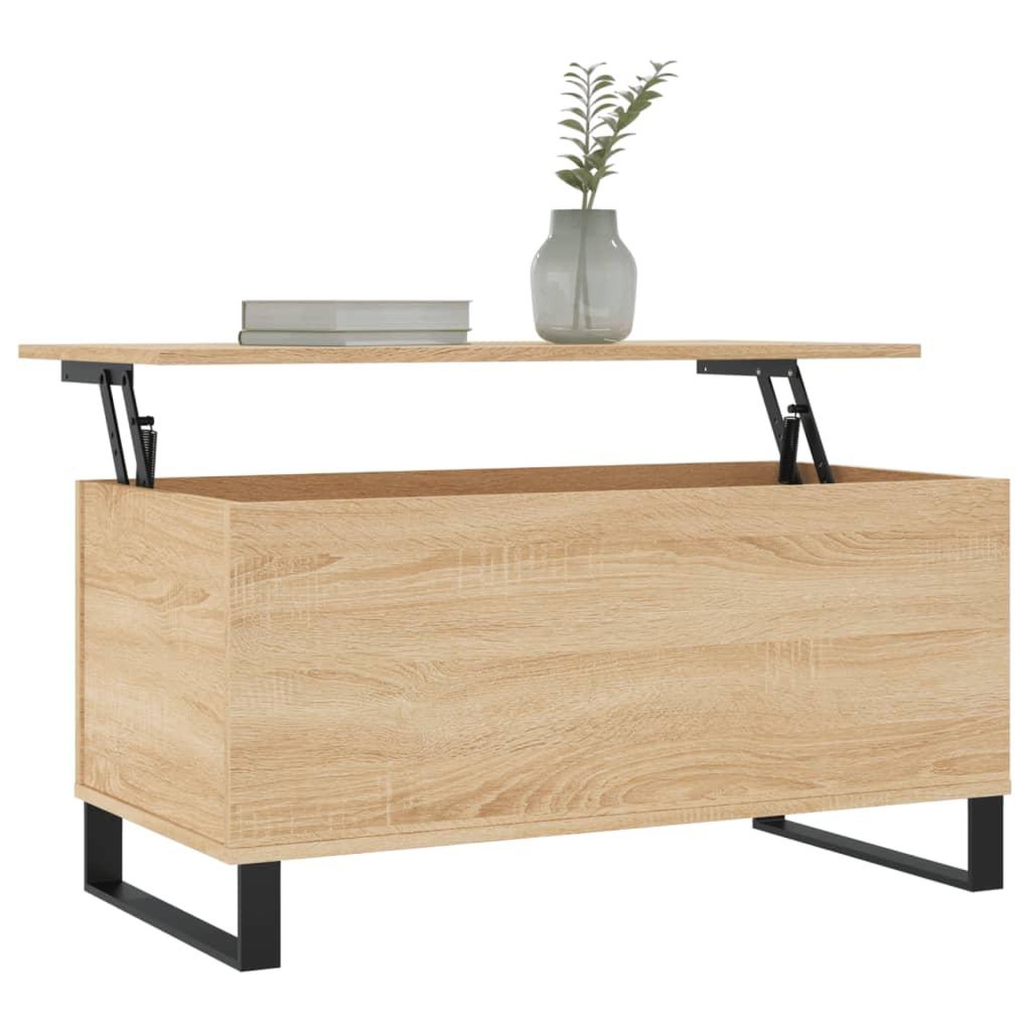 Voir la diapositive 3 : VIDAXL Table basse Chene sonoma 90x44,5x45 cm Bois d'ingenierie
