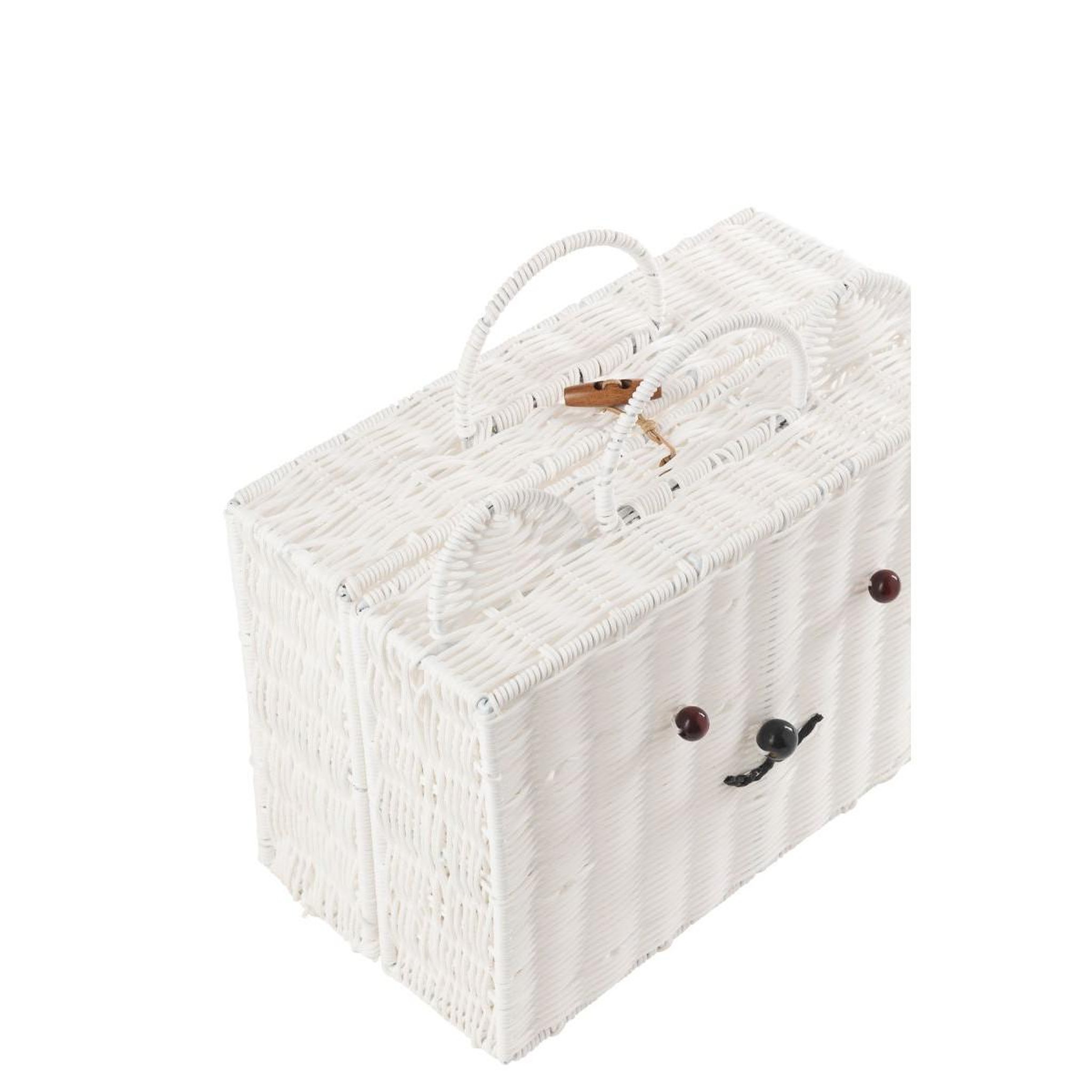 Voir la diapositive 6 : J-LINE Valise déco enfant ours  napoleon  35cm blanc